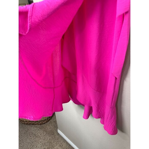 Vine‎ & Love Womens Pink Skirt Large Wrap around polyester elastic waist - Picture 3 of 7